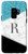 Galaxy S9 Floral Color Block Initial Letter R Monogram Teal Black Case