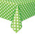 Polka Dot Plastic Tablecloth, 108" x 54", Lime Green