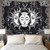 DORCAS Sun Moon Tapestries Psychedelic Mystic Wall Hanging Tapestry Popular Burning Sun with Stars Bedroom Living Room Dorm Decor  Sun  and  Moon 51x60Inches