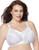 JUST MY SIZE Women s Satin Stretch Wirefree Bra White