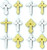 Jolee's Boutique Cabochons Dimensional Stickers, Crosses