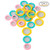 FASHIONROAD Soft Stitch Markers Rings, 72 pcs Plastic Knitting Markers, Multi-colored Split Crochet Stitch Ring