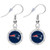 Patriots Crystal Earrings Pierced