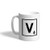 Ceramic Coffee Mug 11 Ounces inchV inch Scrabble Initial Monogram Letter v White Tea Cup Design Only