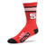 For Bare Feet NCAA 4 Stripe Deuce Crew Men Socks-North Carolina State Wolfpack-Medium