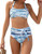 Blooming Jelly Womens High Waisted Bikini Set Tie Dye Tummy Control Two Piece Swimsuits Halter Bathing Suits  Medium  tie dye