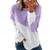 POTO Women s Sweatshirts Color Block Long Sleeve Pullover Sweater Crewneck Casual T-Shirt Blouse Tunic Tops Plus Size