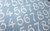 Vintage Style Die Cut Vinyl Numbers  3 inch  Matte White
