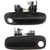 Exterior Door Handles for COROLLA PRIZM 98-02 Set of 2 Front Left and Right Side Plastic Smooth Black W Keyhole