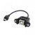 ChenYang Mini USB 5pin Male to USB B Female panel mount type Cable 20cm with screws