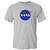 NASA Logo - National Aeronautics and Space Administration T Shirt - Large - Sport Grey