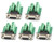 YXQ DB9 Female Adapter to Terminal Block Connector  RS232 D-SUB Signal Module with Insulation Pads 5Pcs