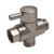 Shower Arm Diverter Valve for Hand Held Showerhead and Fixed Spray Head G 1 2 3-Way Bathroom Universal Shower System Replacement Part Brass  Brushed Nickel