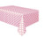 Polka Dot Plastic Tablecloth, 108" x 54", Light Pink