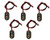LAMPVPATH (Pack of 5) I-Type 9V Battery Connector, 9 Volt Battery Clip, 9V Battery Clip Connector With Wire and Hard Buckle Plastic Housing