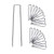 UPMCT 12 Inch Galvanized Garden Landscape Staples Stakes  25 50 100 PCS Anti-Rust Garden Staples U-Shaped Landscape Pins for Secure Lawn Fabric  50  12 Inch