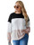 Romwe Women s Plus Size Color Block Tops Long Sleeve Casual Basic T Shirts Tee Multicolor 4XL