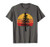 Retro Sun Minimalist White Pine Tree Illustration Graphic T-Shirt