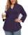 Womens Plus Size Tops Long Sleeve Tee Tops V Neck T Shirts Flowy Tunics Blouses Purple