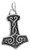 Sterling Silver Celtic Thor s Hammer  Mjölnir - Small  Double Sided -  Pendant Only or Necklace