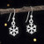 Sterling Silver Little Snowflake Earrings - Handmade  Solid .925