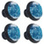 Idealiy Blue Sea Wave Cabinet Dresser Drawer Knobs Glass Pull Handle for Cabinet Door Wardrobe Cupboard