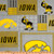 SYKEL ENTERPRISES NCAA Iowa Hawkeyes Fleece Plaid Blocks Grey Fabric by The Yard