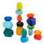 Wooden Rocks Stones 16pcs Balancing Blocks Colorful Wood Stone Building Blocks Natural Rainbow Stacking Blocks for Toddlers Kids Educational Game Toys  16pcs