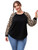 SOLY HUX Women s Plus Size Long Sleeve Leopard Print T Shirt Casual Tee Top Black 3XL