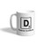 Custom Ceramic Coffee Mug 11 Ounces inchD inch Scrabble Initial Monogram Letter D White Tea Cup Personalized Text Here