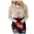 POTO Women s Cute Hoodie Sweatshirts Christmas Printed Tunic Pullover Sweaters Color Block Casual Long Sleeve Tops Black