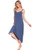 luxilooks Womens Sleeveless Long Nightgown Soft Sleepwear Lounging V Neck Nightdress Blue XXL