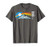 Disc Golf Distressed Mountains  and  Sun 80s Style Vintage T-Shirt