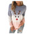 SALIFUN Christmas Womens Pullover Sweatshirts Crewneck Gradient Color Block Sweater Shirts Long Sleeve Comfy Casual Tops