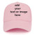 Custom Baseball Cap with Your Text Personalized Adjustable Trucker Caps Casual Sun Peak Hat for Gifts Pink