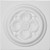 Ekena Millwork PB03X04FL  3 7/8-Inch W x 3 7/8-Inch H x 3/4-Inch P Flower Plinth Block