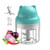Electric Food Chopper  Mini Veggie Chopper  Rechargeable Pepper Blender  Wireless Small Food Processor  Powerful Garlic Mincer for Garlic Chili Vegetables Onions Pepper Ginger meat  250ML  Blue