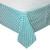Teal & White Scallop Print Plastic Tablecloth, 108" x 54"