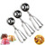 Ice Cream Scoop Set - 3PCS Stainless Steel Cookie Scoop Set Stainless Steel Ice Cream Scoop Melon Baller Trigger 3 sizes