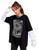 Romwe Women s Casual Striped Long Sleeve Loose T-Shirt Tops Tee Black Sun S