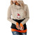 POTO Tunic Hoodie Sweatshirt for Women Christmas Printed Hooded Pullover Tops Color Block Casual Long Sleeve Sweaters Coffee