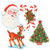 Beistle 4-Pack Packaged Christmas Cutouts, 16-Inch