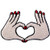LOVE Sign Hand Symbol Embroidered Badge Iron On Sew On Patch