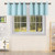 YGO Aqua Window Curtain Valances for Kitchen - Room Darkening Valances for Window with Grommet  52 by 18 Inch 2 Panels