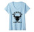 Womens STRONG LIKE BULL BODYBUILDING V-Neck T-Shirt