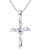 Sllaiss Sterling Silver Tiny Cross Pendant Necklace Heart Crystals From Swarovski White Gold Plated Celtic Knot Infinity Love Necklace For Women