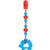 Nuby Silicone Teether & Pacifier Holder Combo Pack, Blue Dinosaur, 0M+