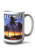 Lantern Press Key West  Florida - Palms and Sunset  15oz White Ceramic Mug