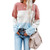 ZIWOCH Womens Color Block Long Sleeve Ribbed Knit Oversized Pullover Sweaters Pink