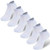 Hiking Copper Socks  Three street Men s 6 Pairs Copper No Show Socks With Seamless Toe  Mens Sport Moisture Control  Arch Support Low-Cut Ankle Yoga Golf Socks White M
